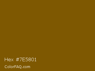 Hex #7e5801 Color Image