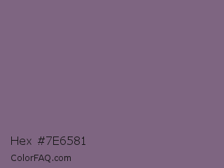 Hex #7e6581 Color Image