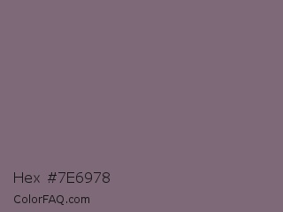 Hex #7e6978 Color Image