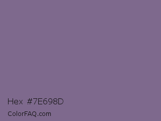 Hex #7e698d Color Image