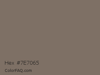Hex #7e7065 Color Image