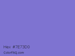 Hex #7e73d0 Color Image