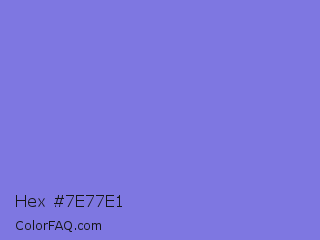 Hex #7e77e1 Color Image