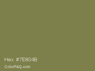Hex #7e804b Color Image