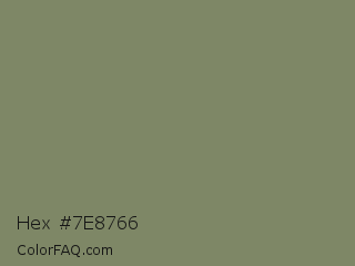 Hex #7e8766 Color Image