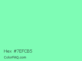 Hex #7efcb5 Color Image
