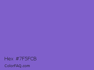Hex #7f5fcb Color Image