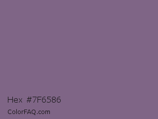 Hex #7f6586 Color Image