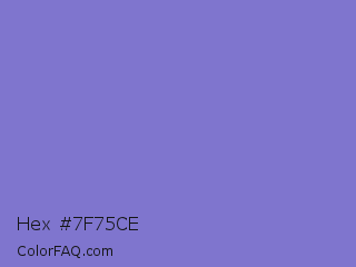 Hex #7f75ce Color Image