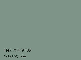 Hex #7f9489 Color Image