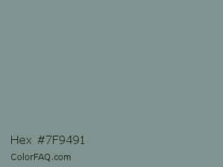 Hex #7f9491 Color Image