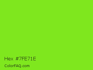 Hex #7fe71e Color Image