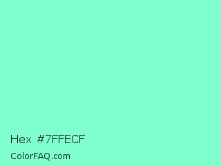 Hex #7ffecf Color Image