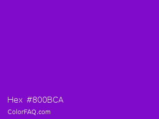 Hex #800bca Color Image