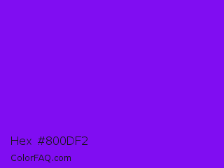 Hex #800df2 Color Image