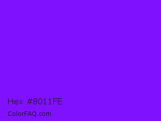 Hex #8011fe Color Image