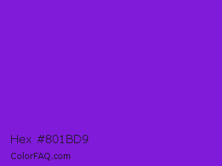 Hex #801bd9 Color Image
