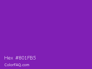 Hex #801fb5 Color Image