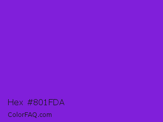 Hex #801fda Color Image