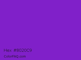 Hex #8020c9 Color Image