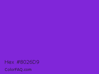 Hex #8026d9 Color Image