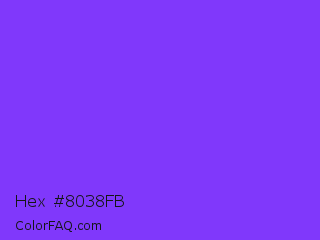 Hex #8038fb Color Image