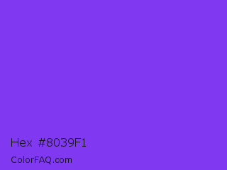 Hex #8039f1 Color Image