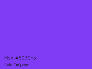 Hex #803cf5 Color Image