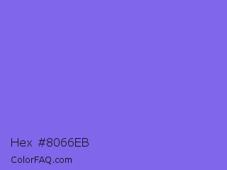 Hex #8066eb Color Image