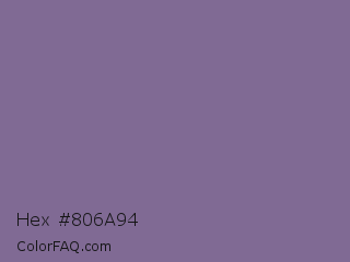 Hex #806a94 Color Image