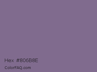 Hex #806b8e Color Image