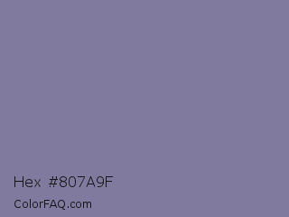 Hex #807a9f Color Image