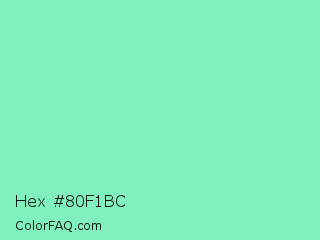 Hex #80f1bc Color Image
