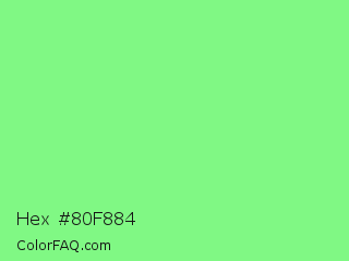 Hex #80f884 Color Image