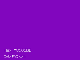 Hex #8106be Color Image