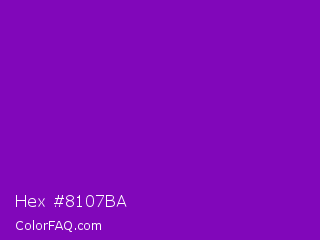 Hex #8107ba Color Image