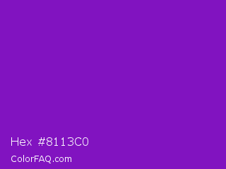 Hex #8113c0 Color Image