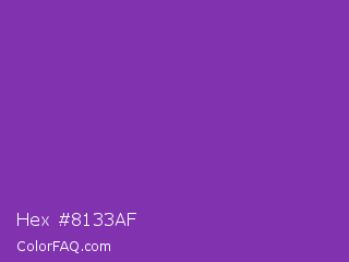 Hex #8133af Color Image