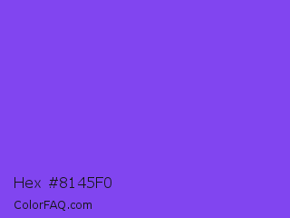 Hex #8145f0 Color Image