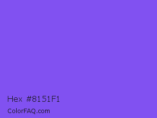 Hex #8151f1 Color Image