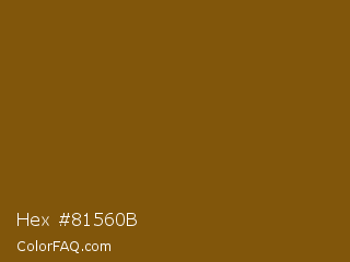 Hex #81560b Color Image