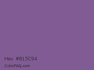 Hex #815c94 Color Image
