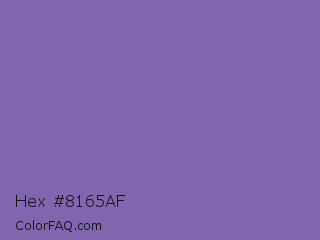 Hex #8165af Color Image