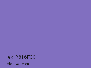 Hex #816fc0 Color Image