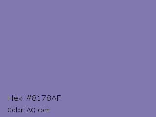 Hex #8178af Color Image