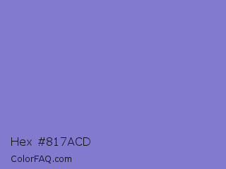 Hex #817acd Color Image