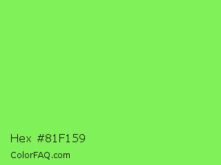 Hex #81f159 Color Image