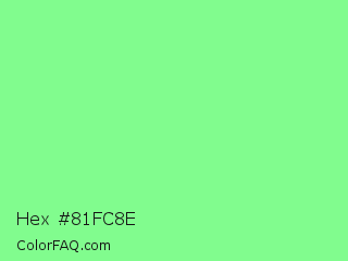 Hex #81fc8e Color Image