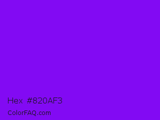 Hex #820af3 Color Image