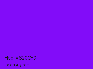 Hex #820cf9 Color Image